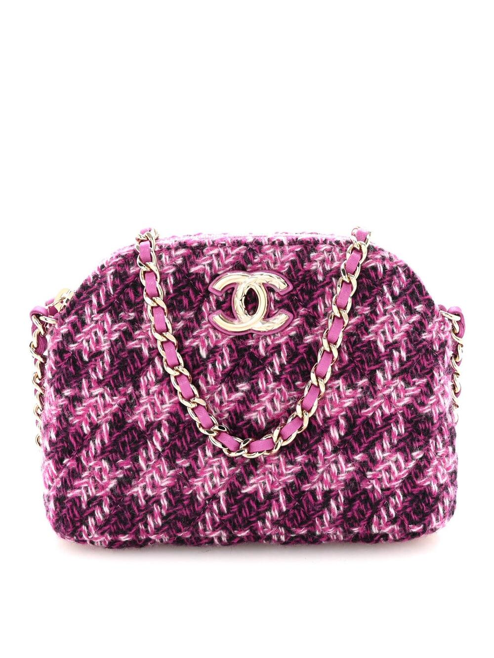 Chanel Tweed Quilted Mini Clutch With #321576C16B